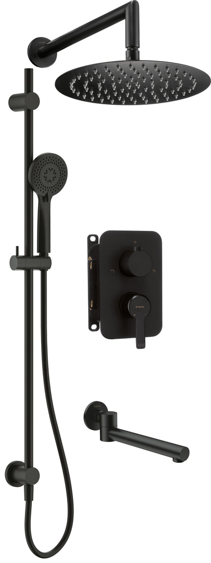 Concealed shower set, with mixer BOX