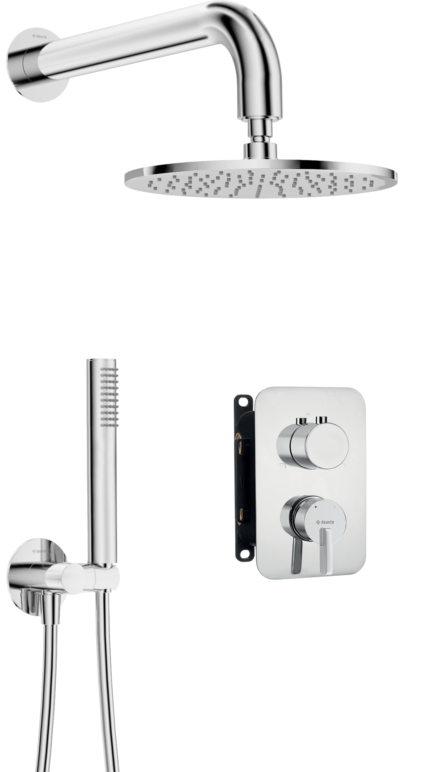 Concealed shower set, with mixer BOX - with a shower head