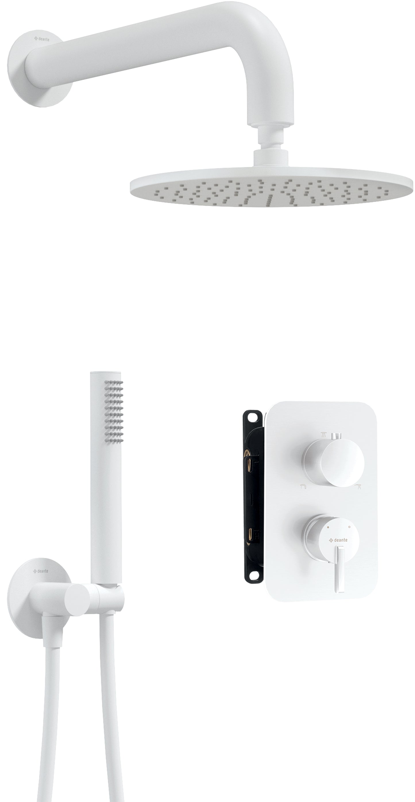 Concealed shower set, with mixer BOX - with a shower head
