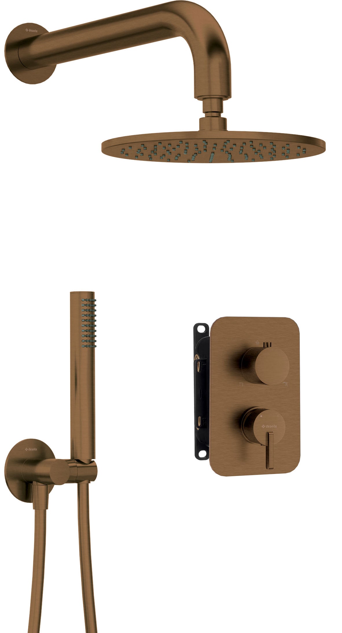 Concealed shower set, with mixer BOX - with a shower head