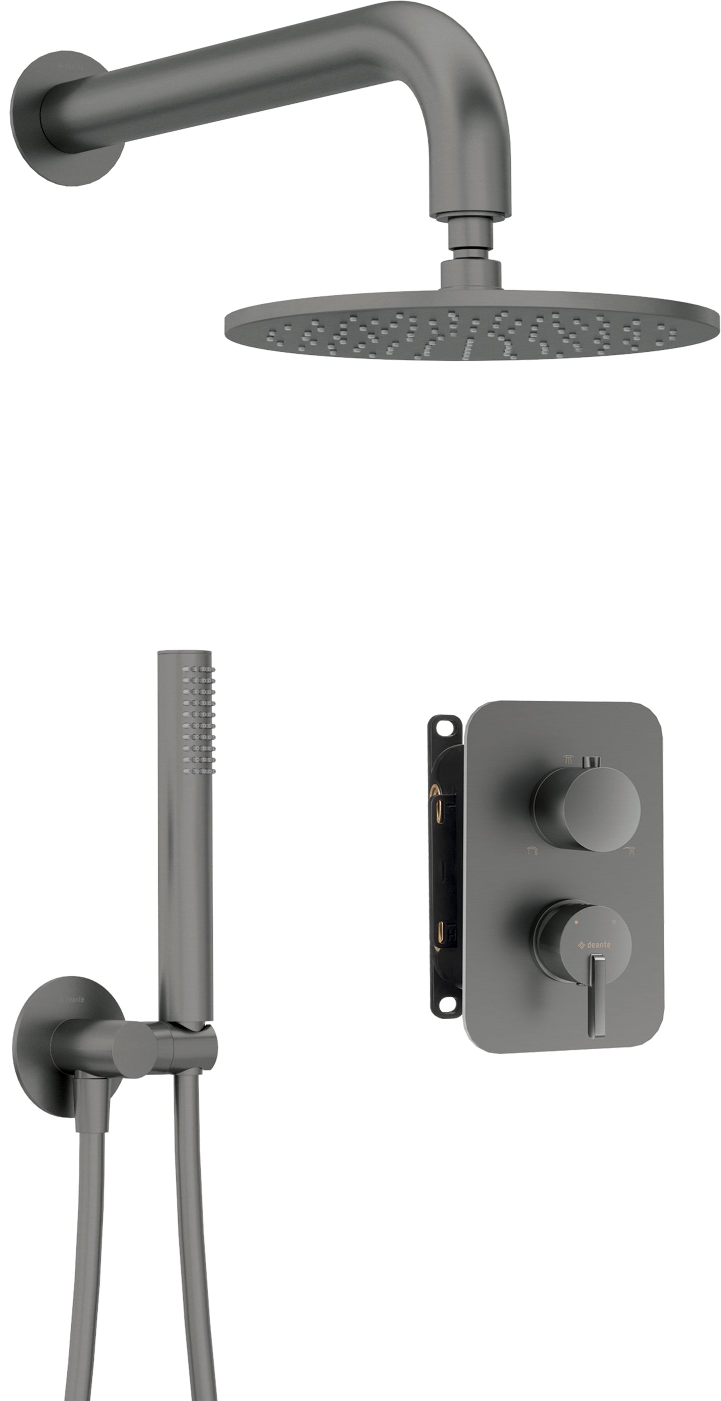 Concealed shower set, with mixer BOX - with a shower head