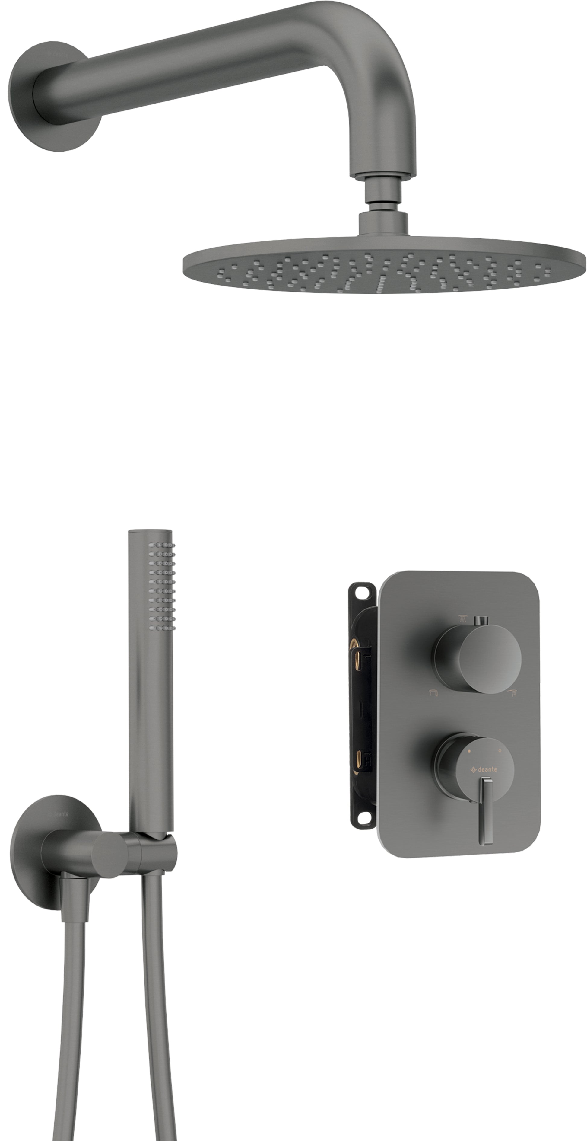 Concealed shower set, with mixer BOX - with a shower head