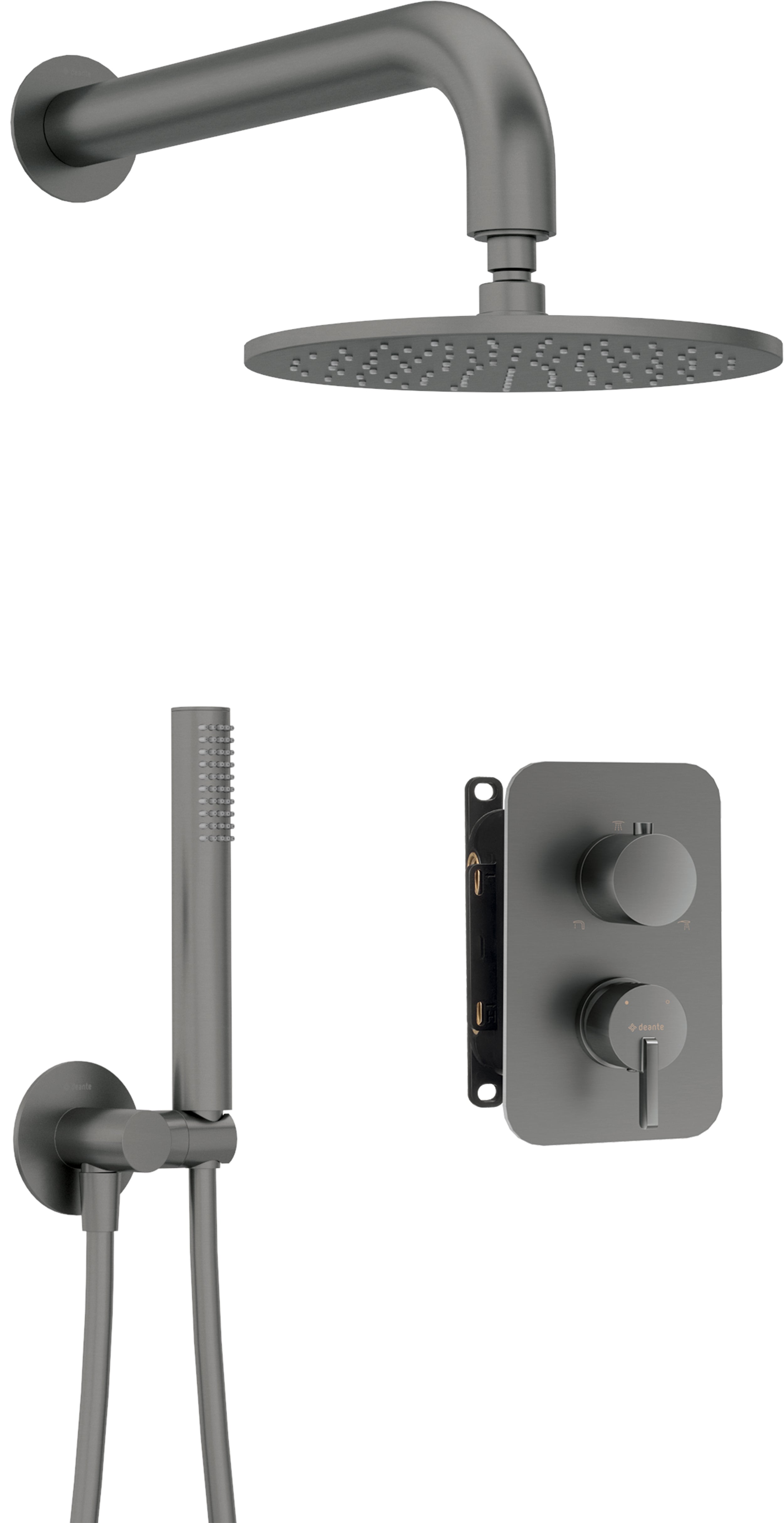 Concealed shower set, with mixer BOX - with a shower head