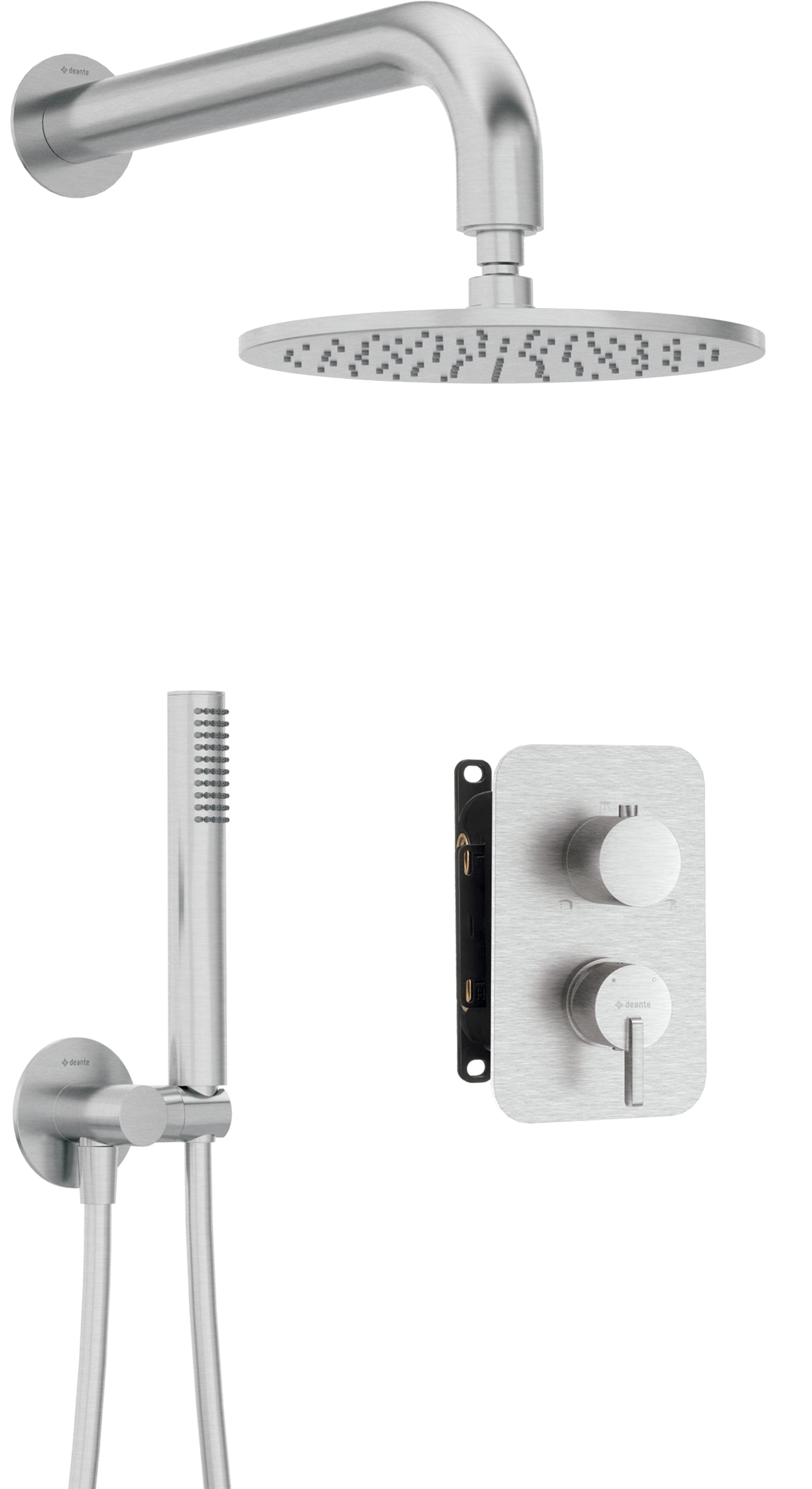Concealed shower set, with mixer BOX - with a shower head