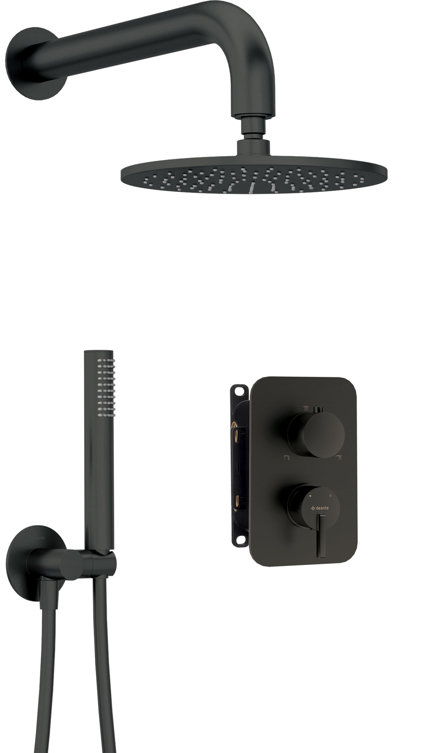 Concealed shower set, with mixer BOX - with a shower head