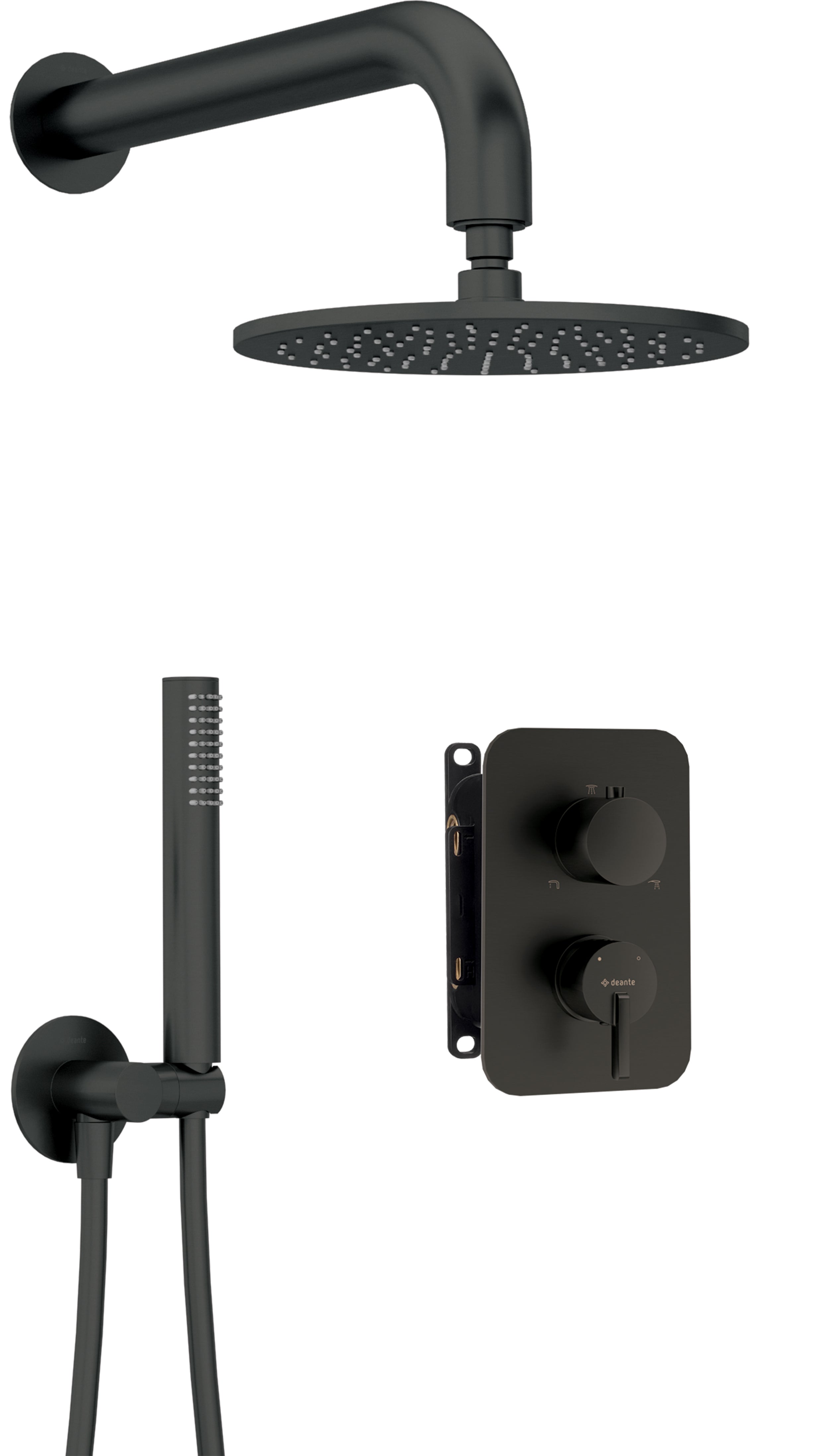 Concealed shower set, with mixer BOX - with a shower head