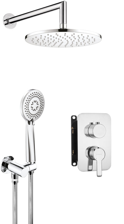Concealed shower set, with mixer BOX