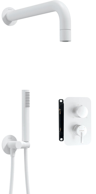 Concealed shower set, with mixer BOX - with a small shower head