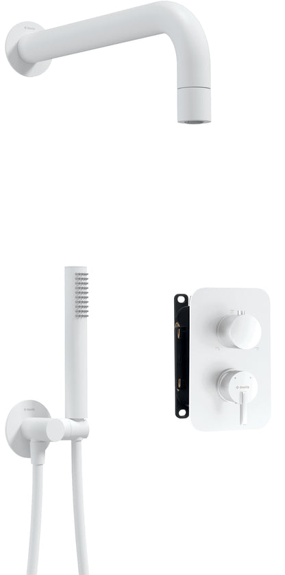 Concealed shower set, with mixer BOX - with a small shower head