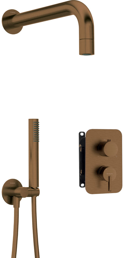 Concealed shower set, with mixer BOX - with a small shower head