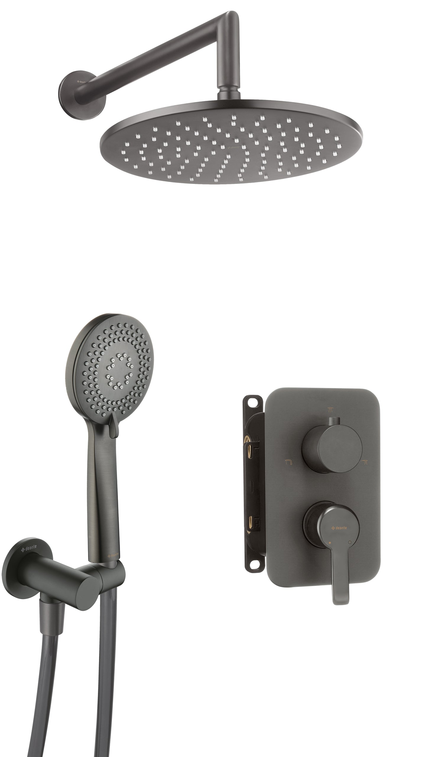 Concealed shower set, with mixer BOX