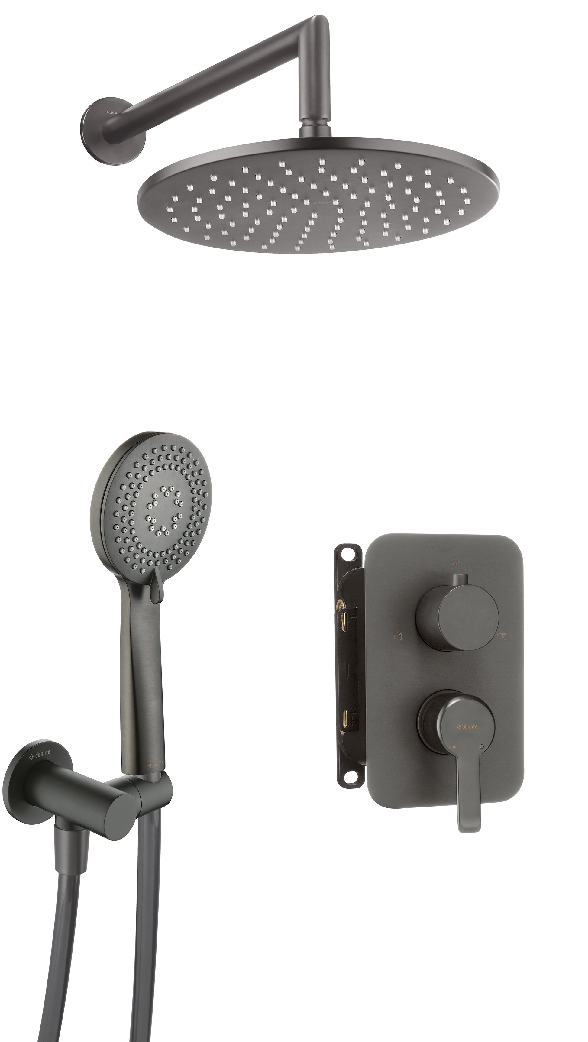 Concealed shower set, with mixer BOX