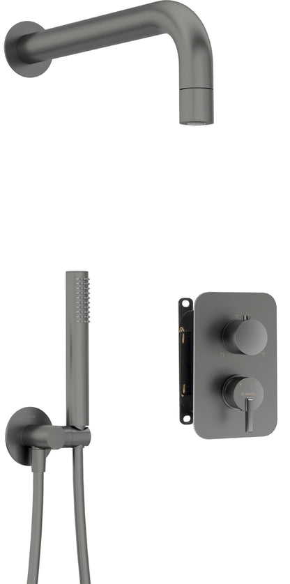 Concealed shower set, with mixer BOX - with a small shower head