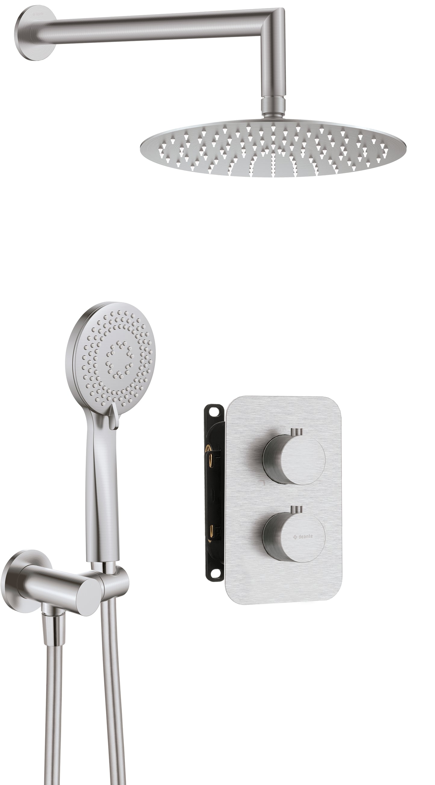 Concealed shower set, with thermostatic BOX