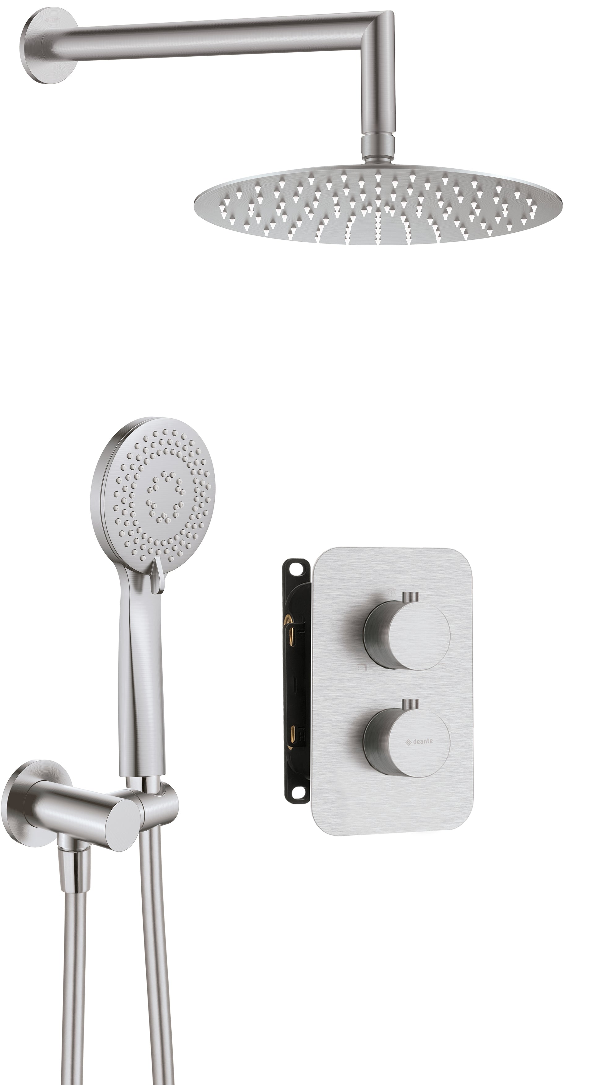 Concealed shower set, with thermostatic BOX