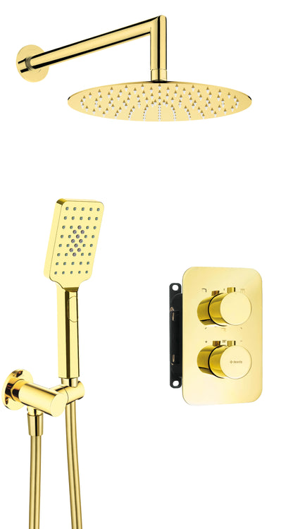 Concealed shower set, with thermostatic BOX