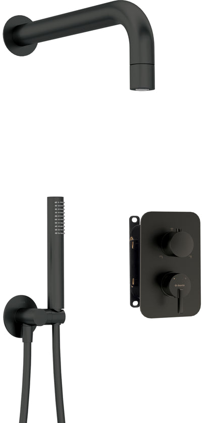 Concealed shower set, with mixer BOX - with a small shower head