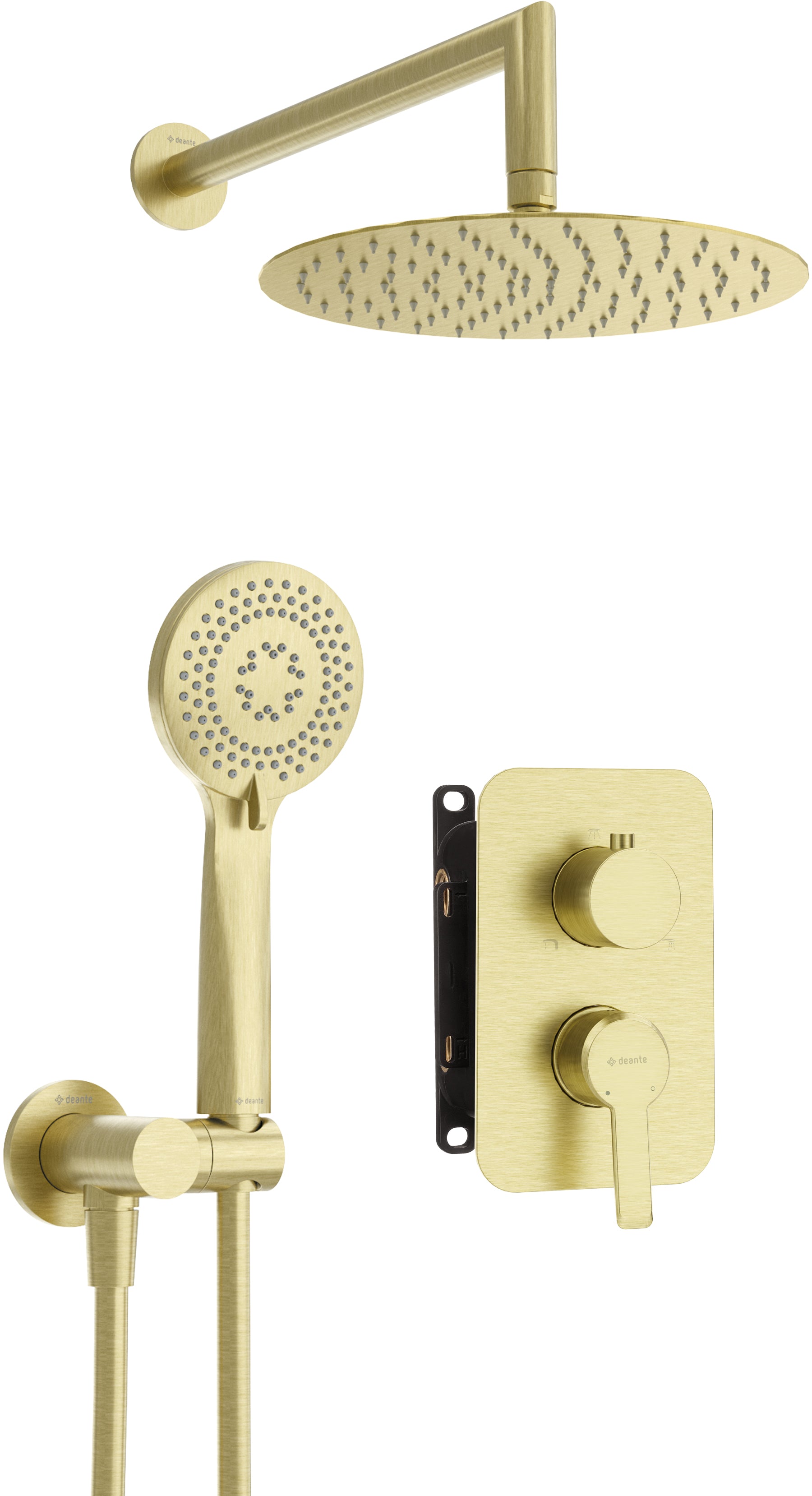 Concealed shower set, with mixer BOX
