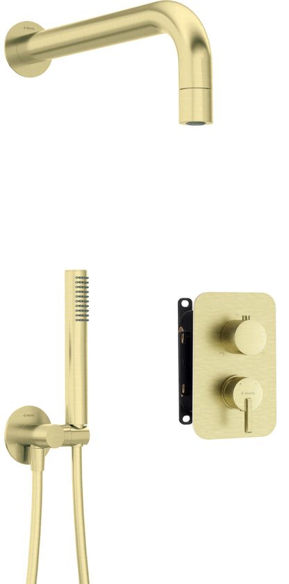 Concealed shower set, with mixer BOX - with a small shower head