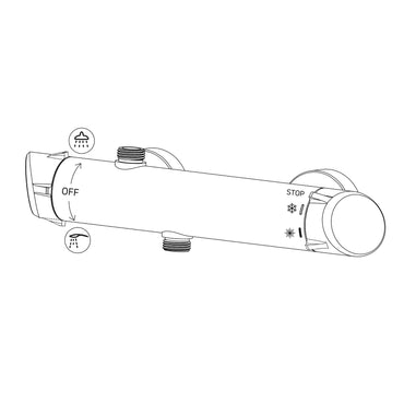 Shower column, with shower mixer