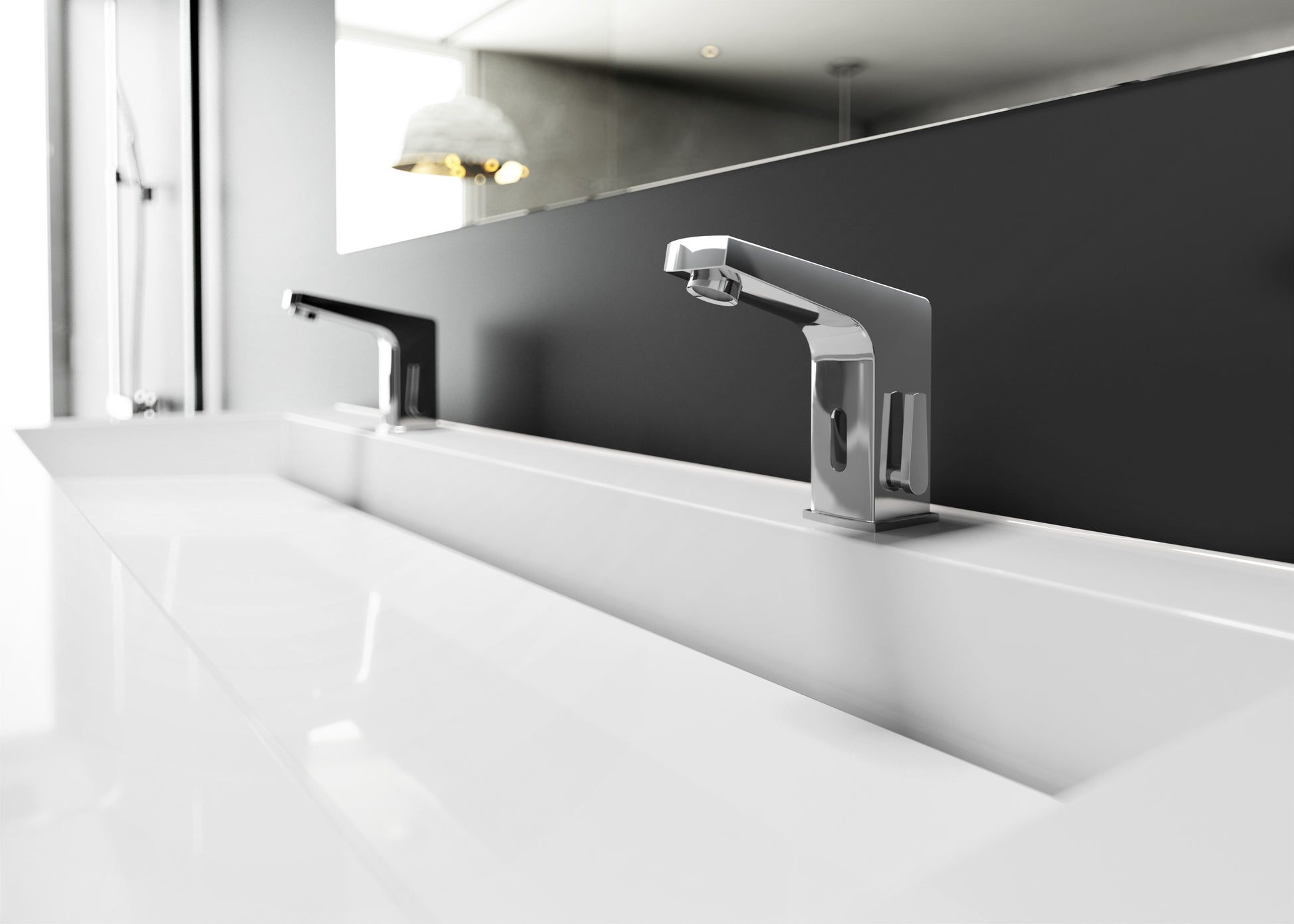 Washbasin tap, contactless, with temperature control - 4xAA