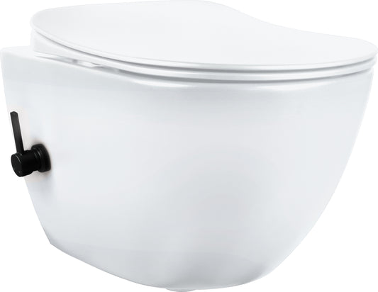 Toilet bowl, with bidet function - with mixer tap