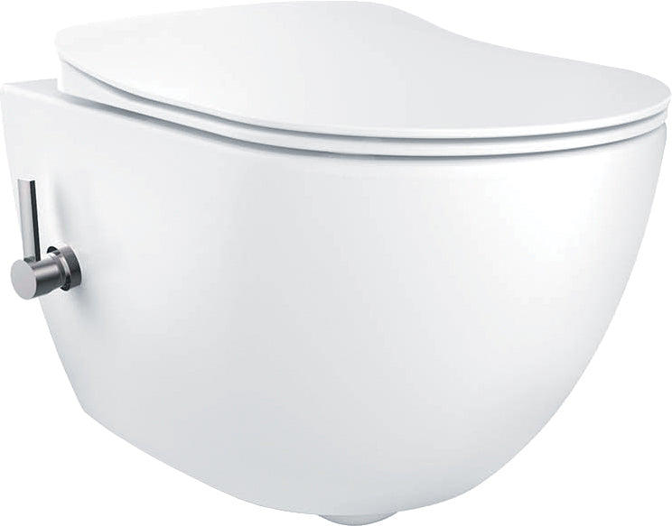 Toilet bowl, with bidet function - with mixer tap