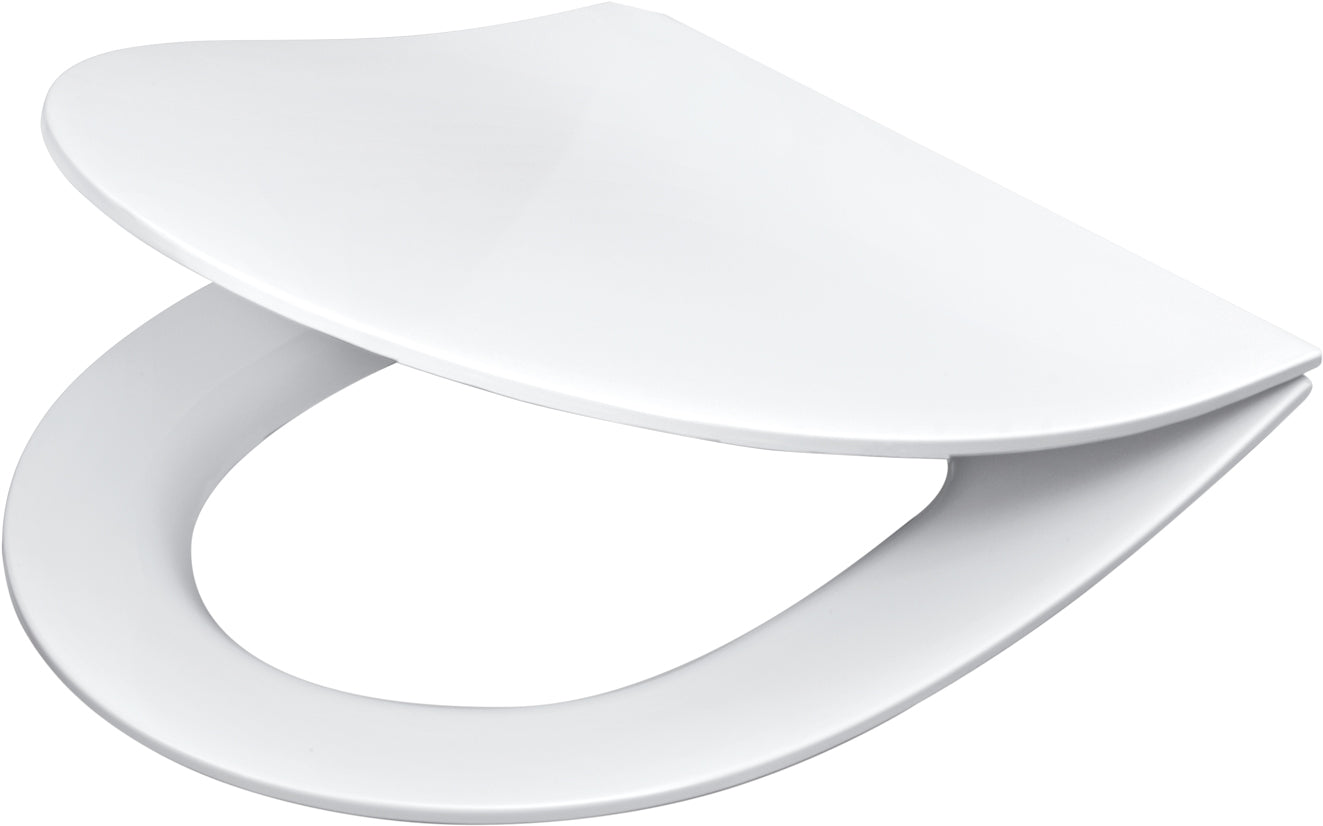 Toilet seat, slim, soft-closing