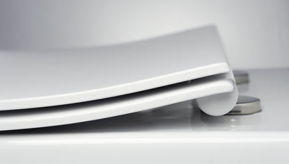 Toilet bowl, with seat, rimless