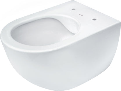Toilet bowl, wall-mounted, rimless