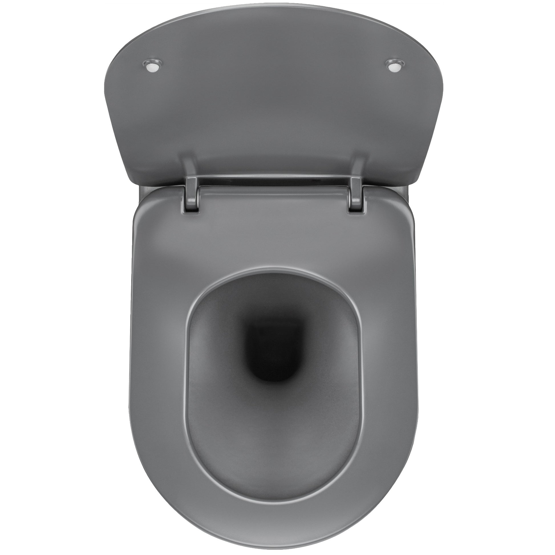 Toilet bowl, with seat, rimless