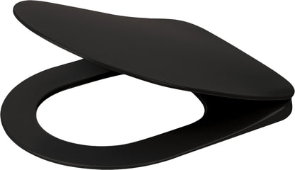 Toilet seat, slim, soft-closing