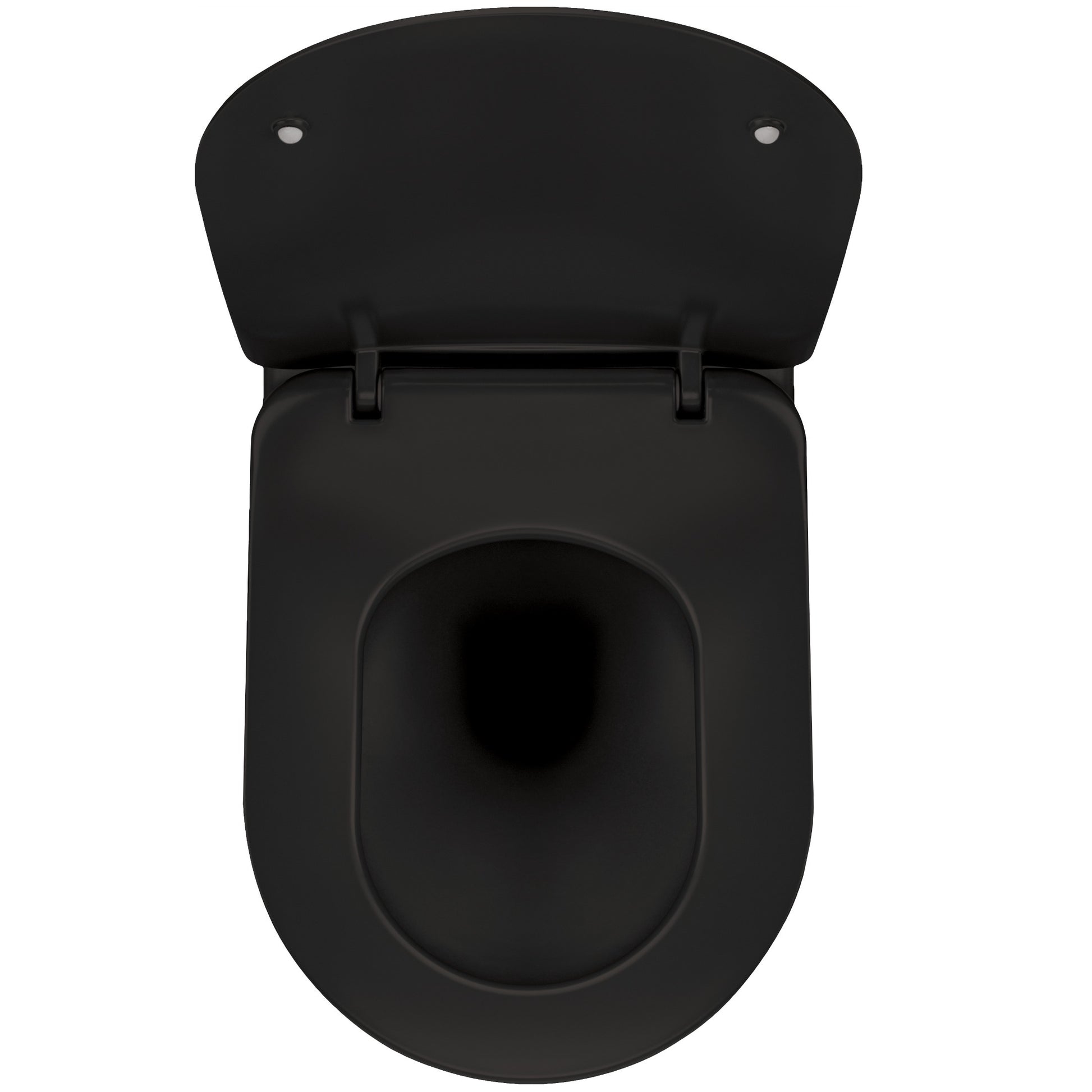 Toilet bowl, with seat, rimless