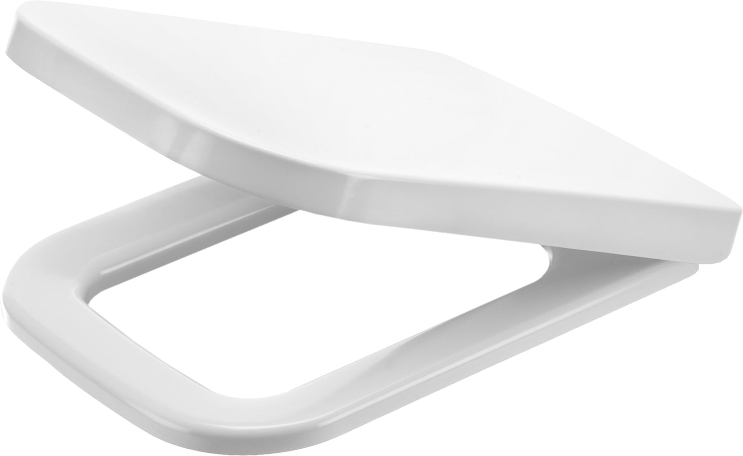 Toilet seat, soft-closing