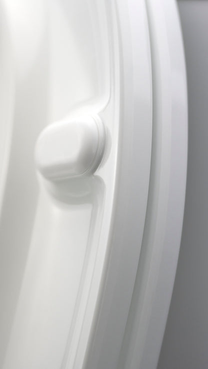 Toilet bowl, close-coupled, rimless