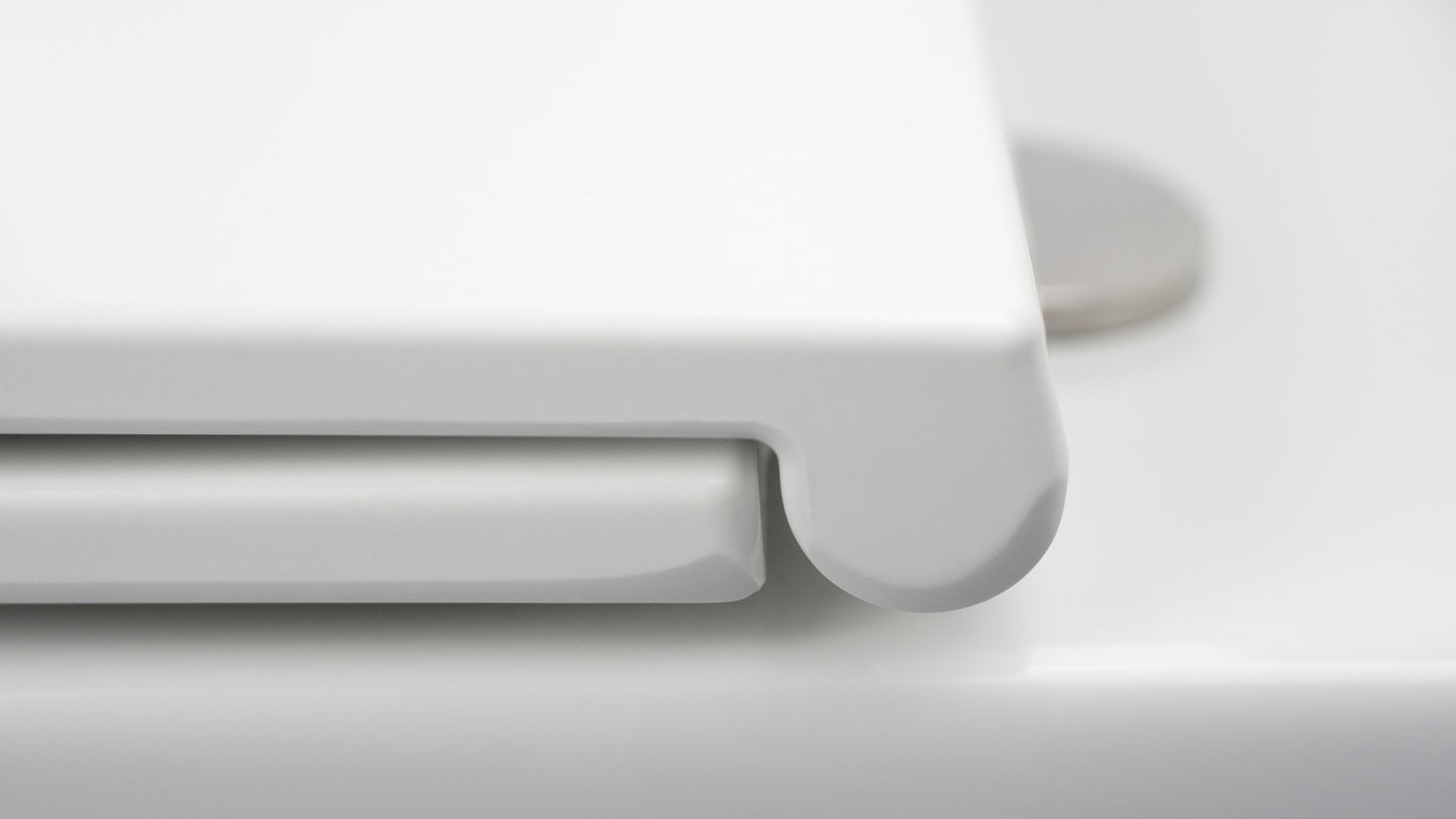 Toilet bowl, close-coupled, rimless