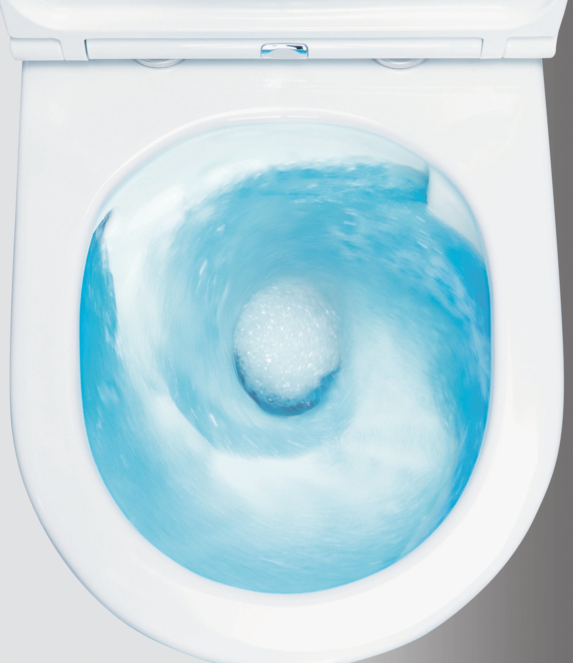 Toilet bowl, close-coupled, rimless