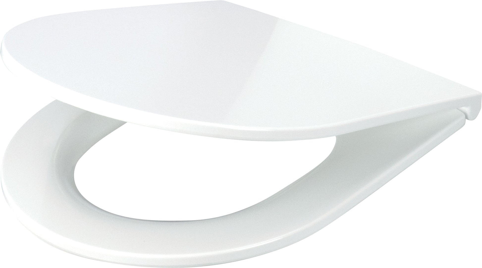 Toilet seat, slim, soft-closing
