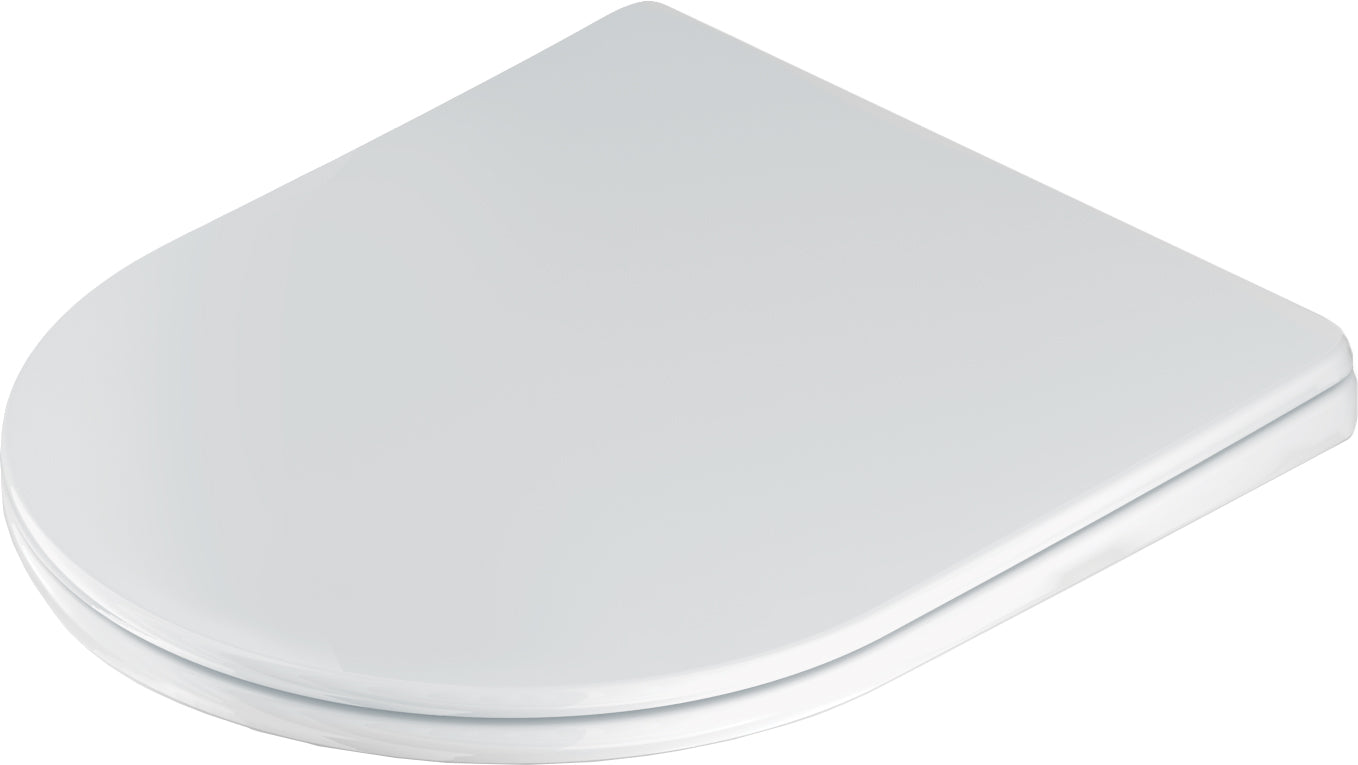 Toilet seat, slim, soft-closing