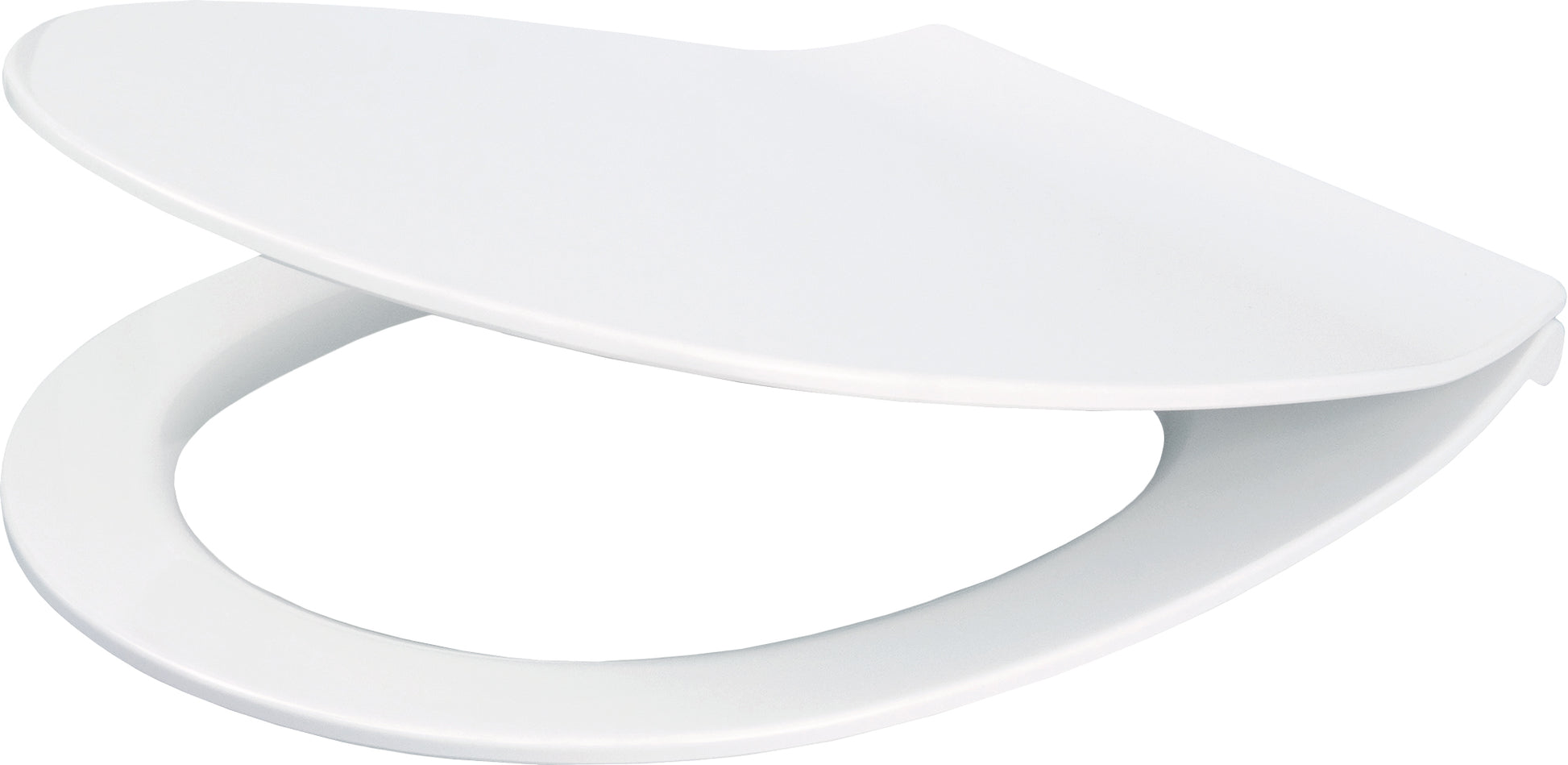 Toilet seat, slim, soft-closing