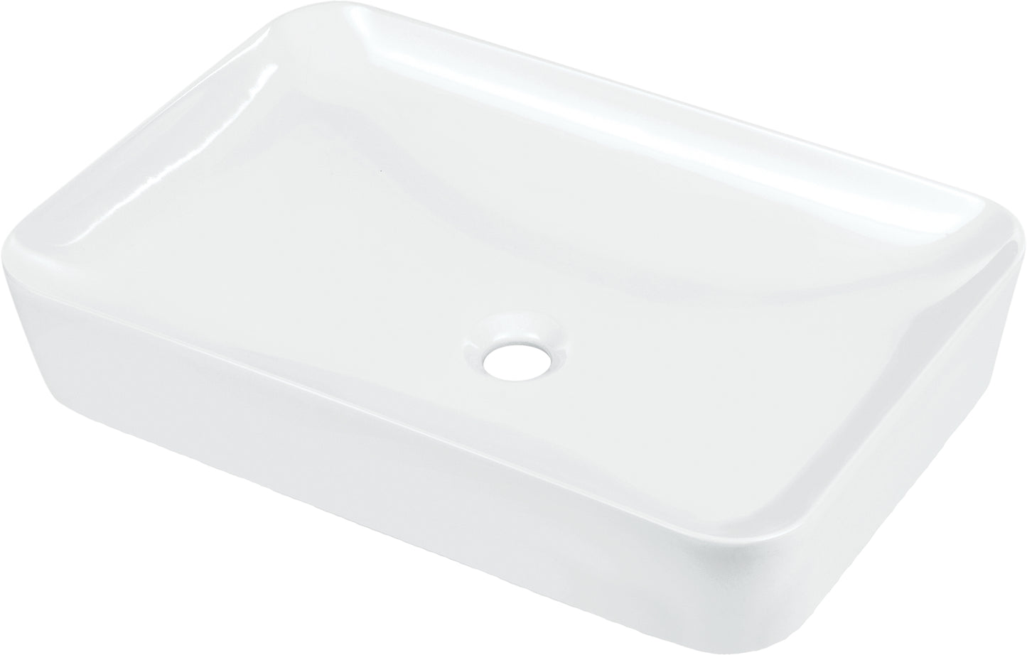 Ceramic washbasin, countertop - 60x40 cm