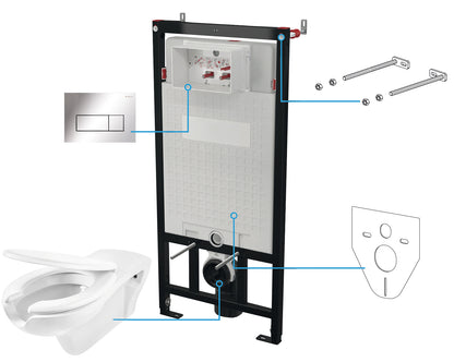 Toilet set, concealed, 6 in 1