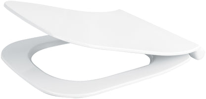 Toilet seat, slim, soft-closing