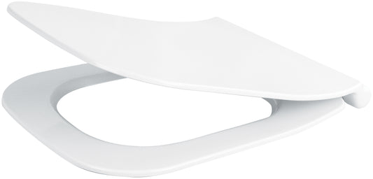 Toilet seat, slim, soft-closing