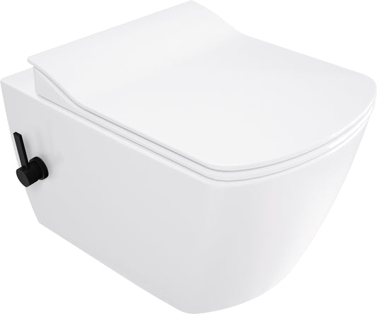 Toilet bowl, with bidet function - with mixer tap