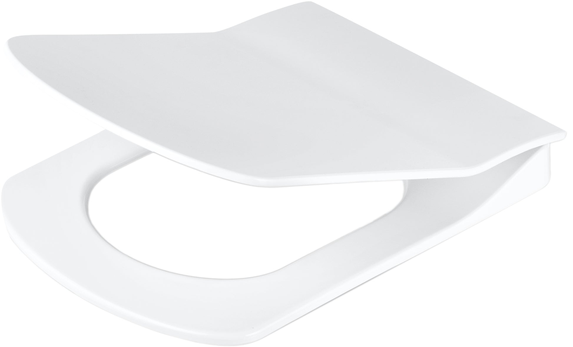 Toilet seat, slim, soft-closing