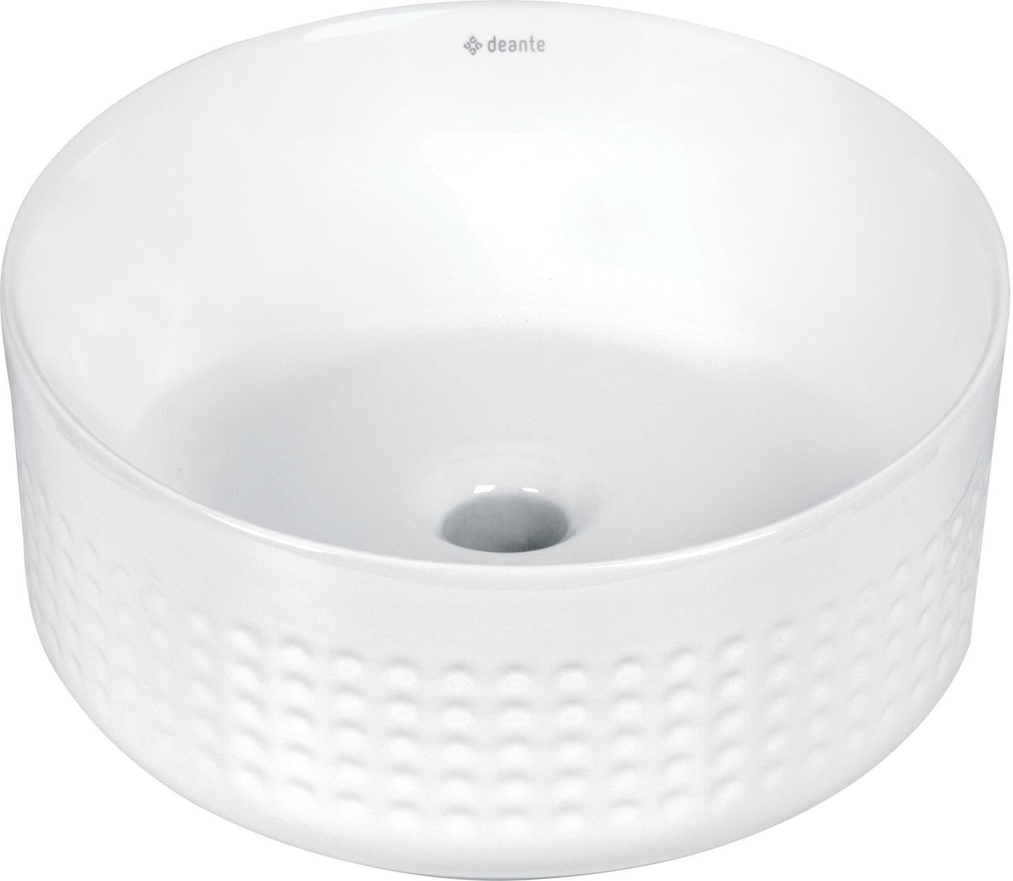 Ceramic washbasin, countertop, asymmetrical