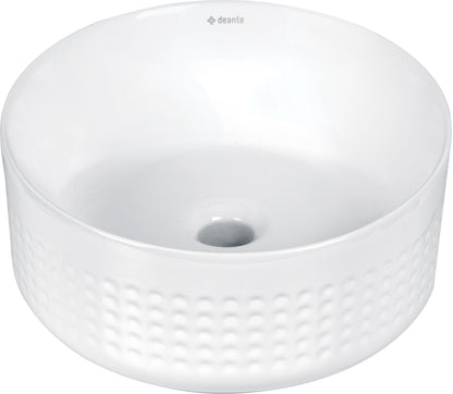 Ceramic washbasin, countertop, asymmetrical