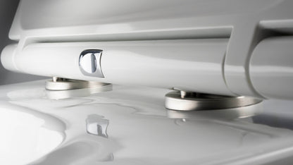 Toilet seat, slim, soft-closing