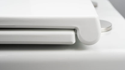 Toilet bowl, with seat, rimless